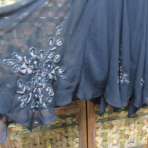 JKara Black Formal Dress with Sequin and Beaded Detail - Picture 11 of 12